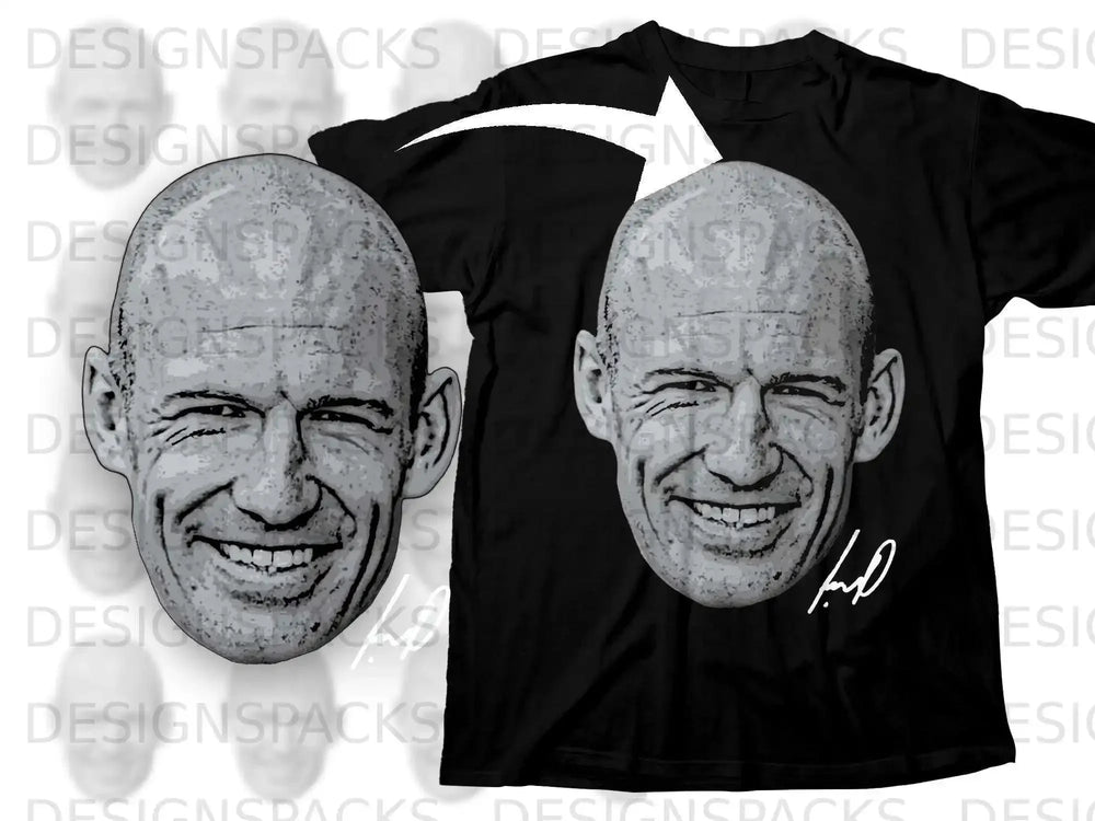 Bold Graphic Face Design Shirt with Signature Print