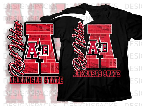 Arkansas State Red Wolves Graphic Tee Shirt