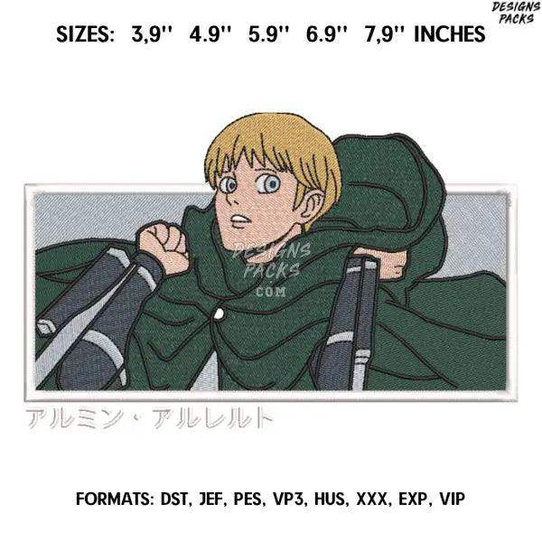Armin Embroidery Design File / Attack on Titan Anime Embroidery Design/ Armin Colossal Titan anime embroidery design