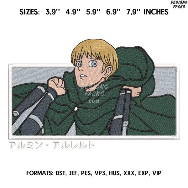 Armin Embroidery Design File / Attack on Titan Anime Embroidery Design/ Armin Colossal Titan anime embroidery design