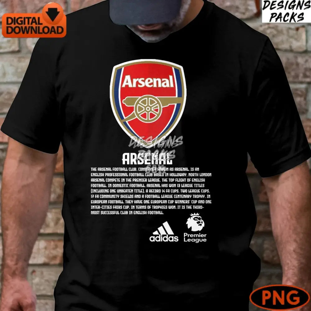 Arsenal Football Club Logo Png Instant Download Printable Soccer Team Emblem High Resolution Badge
