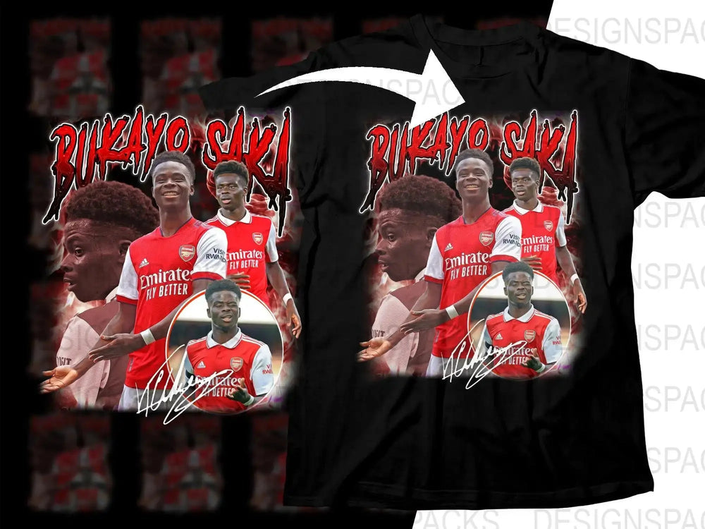 Arsenal Soccer Star Bukayo Saka Player Soccer Png Digital Download