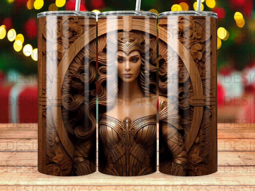 Art Nouveau Heroine Tumbler Digital Wrap Design