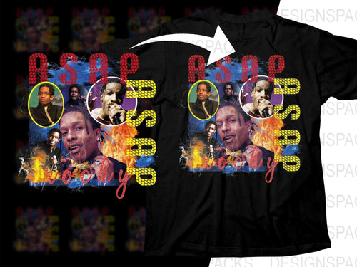 ASAP Rocky Fan Bootleg Graphic Design Png Digital Download