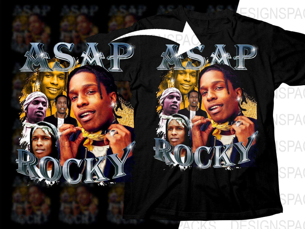 ASAP Rocky Multicolor Retro Design Png Digital Download