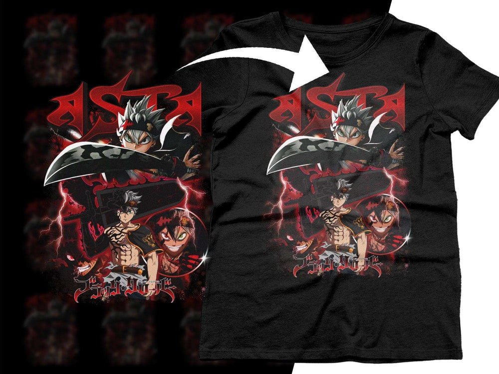 Asta Anime Bootleg Design Graphic Tee Png Digital DOWNLOAD