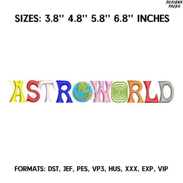 Astroworld Embroidery Design File Pes, Art Embroidery design, Art Design
