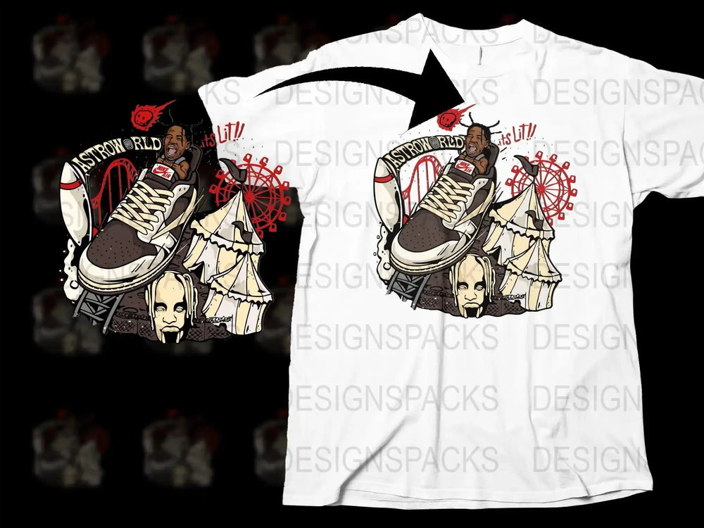Astroworld Inspired Streetwear Graphic Png Digital Download