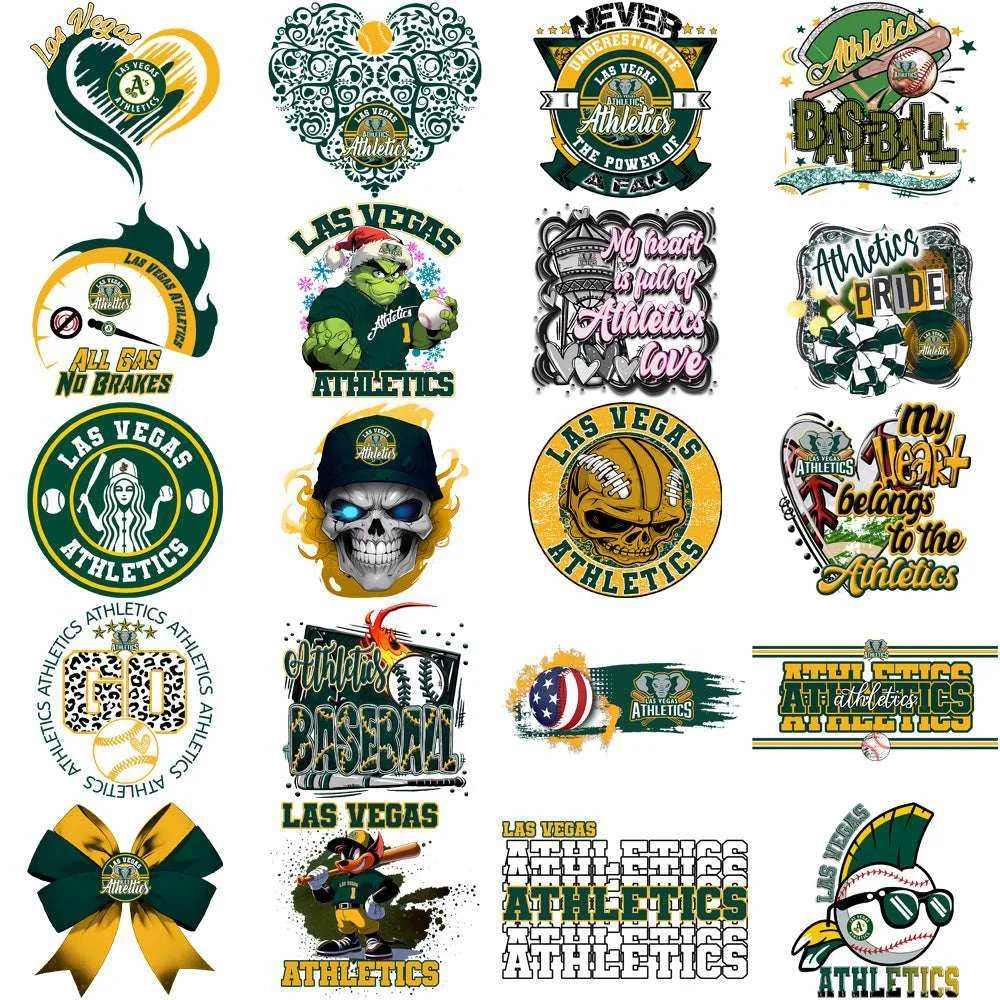 69 Athletics Baseball Designs Bundle PNG