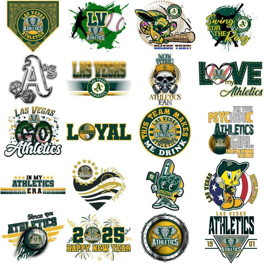 69 Athletics Baseball Designs Bundle PNG