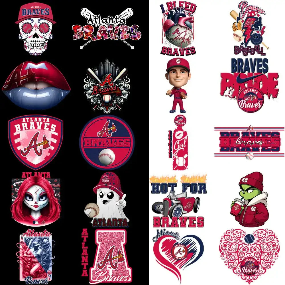 66 Atlanta Braves Baseball Designs Bundle PNG