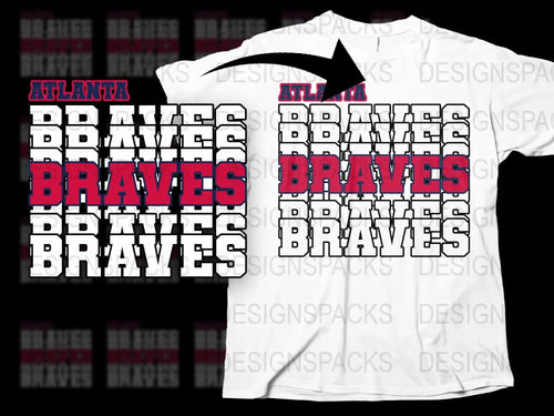 Atlanta Braves Graphic Design Sports Fan Png Digital Download