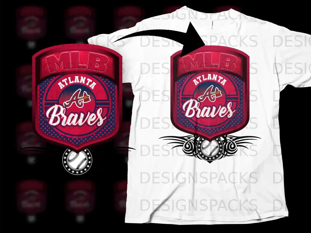 Atlanta Braves MLB Logo Detailed Graphic Shirt