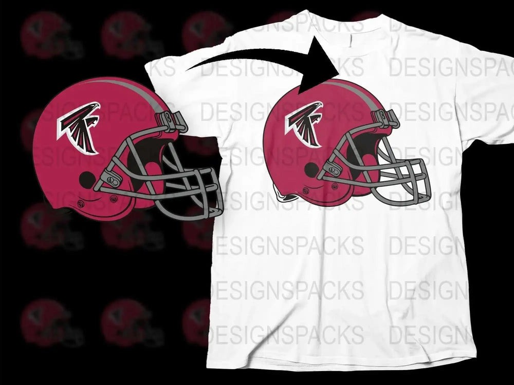 Atlanta Falcons Helmet T-Shirt, NFL Team Graphic Tee, Football Fan Apparel, Sports Casual Wear
