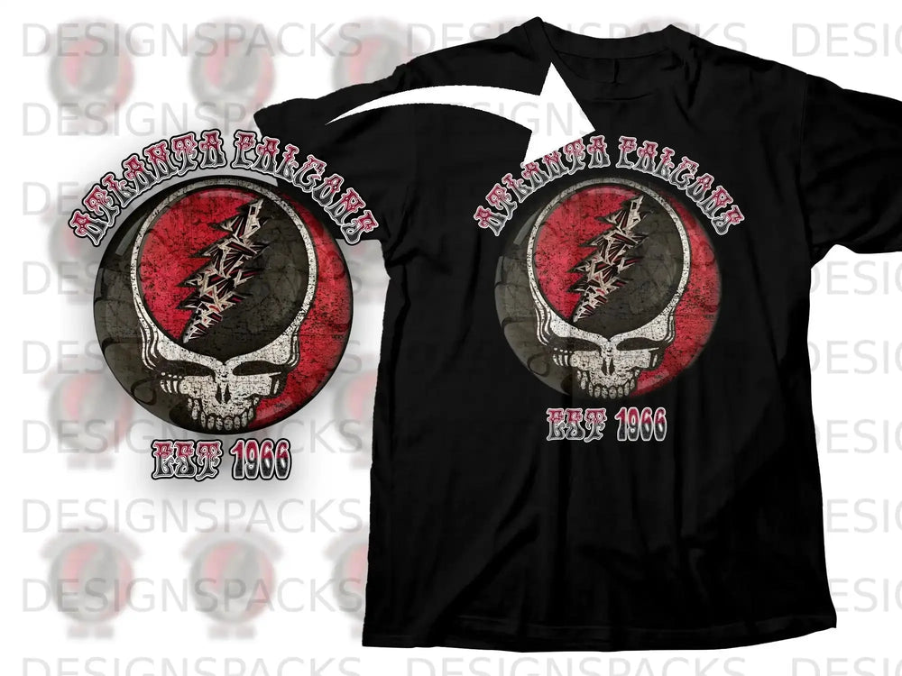 Retro Skull Design Atlanta Falcons EST 1966 T-shirt