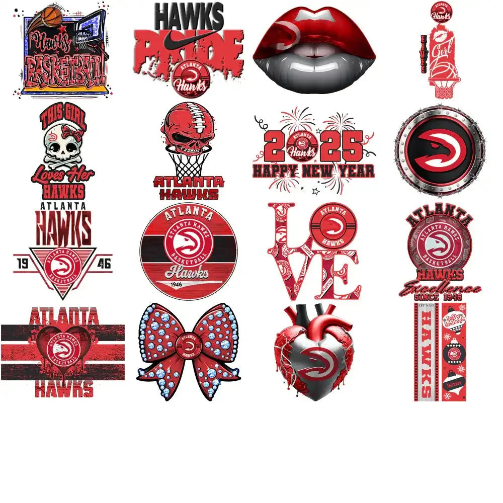 56 Atlanta Hawks Basketball Designs Bundle PNG