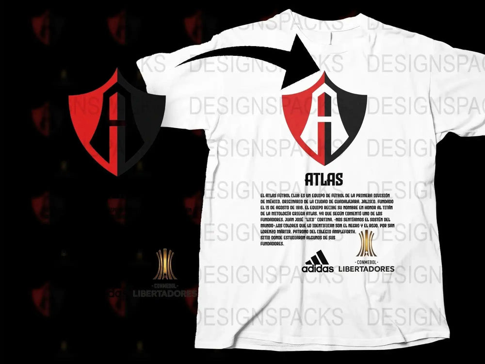 Atlas Emblem Iconic Soccer Graphic Design Png Digital Download