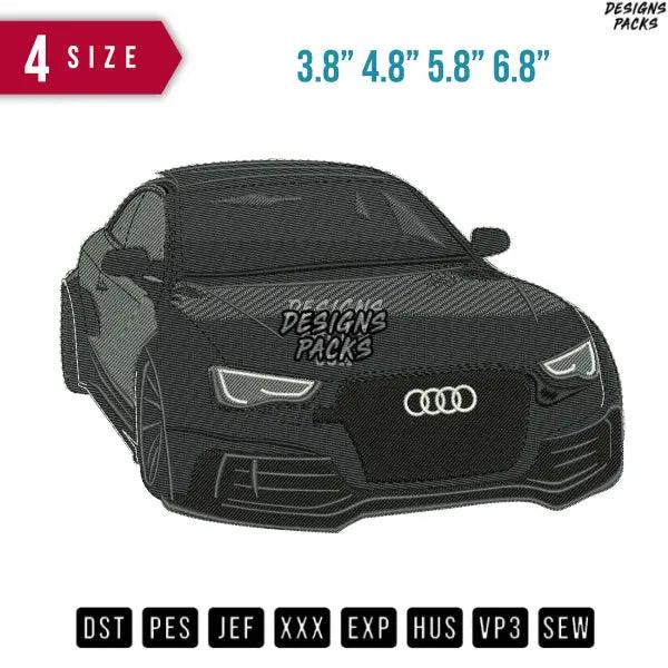 Audi Car Black Embroidery Design