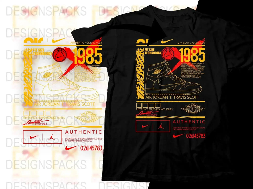 Authentic Air Sport Brand 1 Travis Scott Png Digital Download