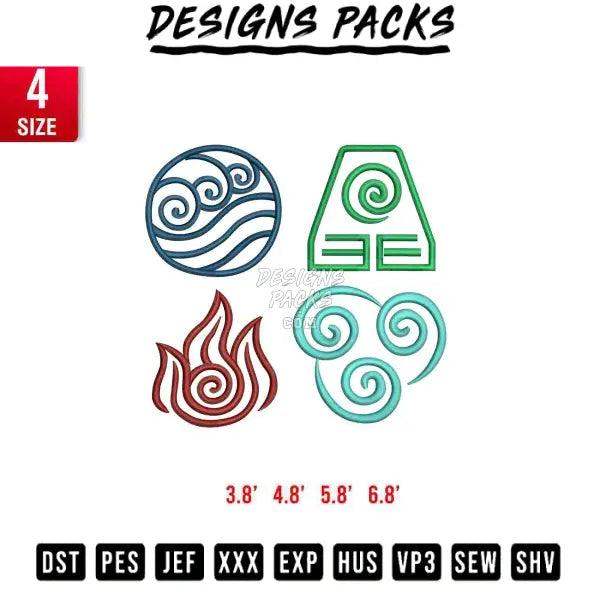 Avatar Symbol 2 Embroidery Design 