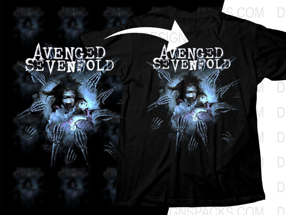 Avenged Sevenfold Band Rock Horror Style Png Halftone Digital Download