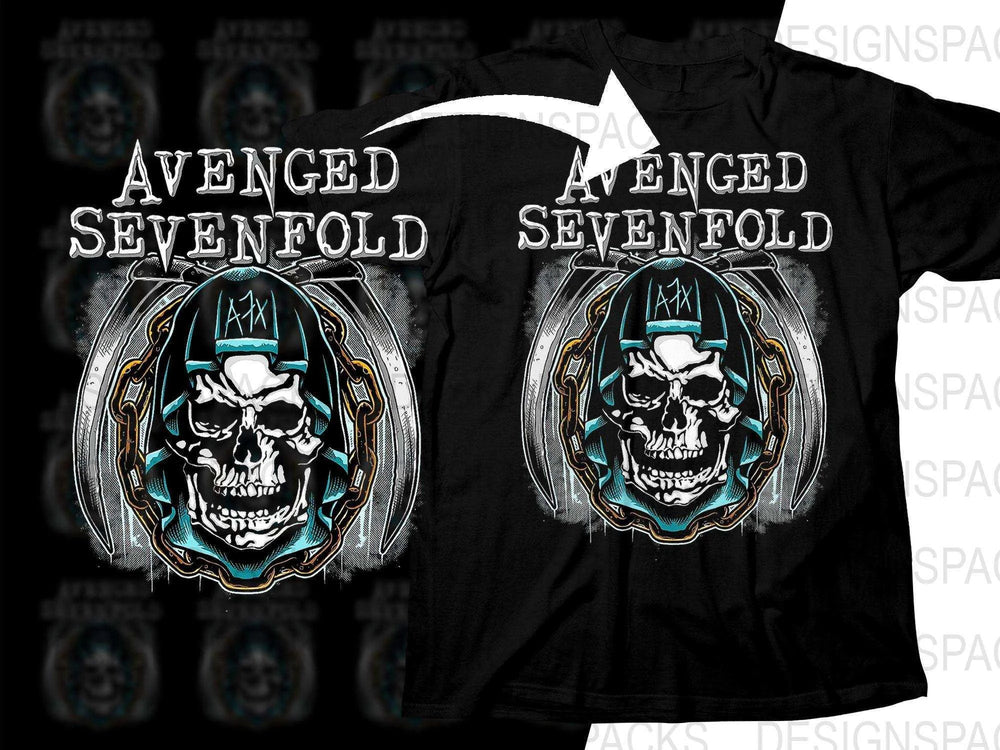Avenged Sevenfold Graphic Music Band Png Halftone Digital Download