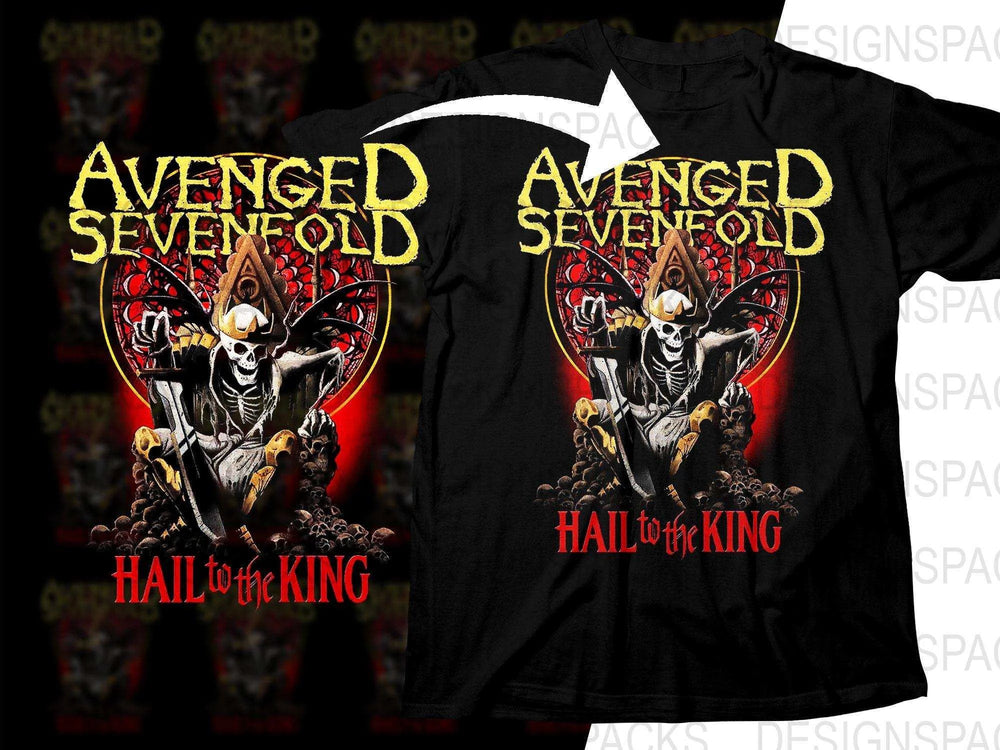 Avenged Sevenfold Hail To The King Album Cover Graphic Png Halftone Digital Download