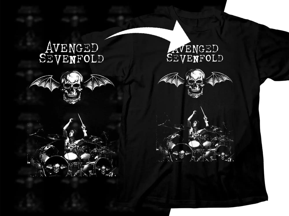 Avenged Sevenfold Skull And Drummer Rock Png Halftone Digital Download