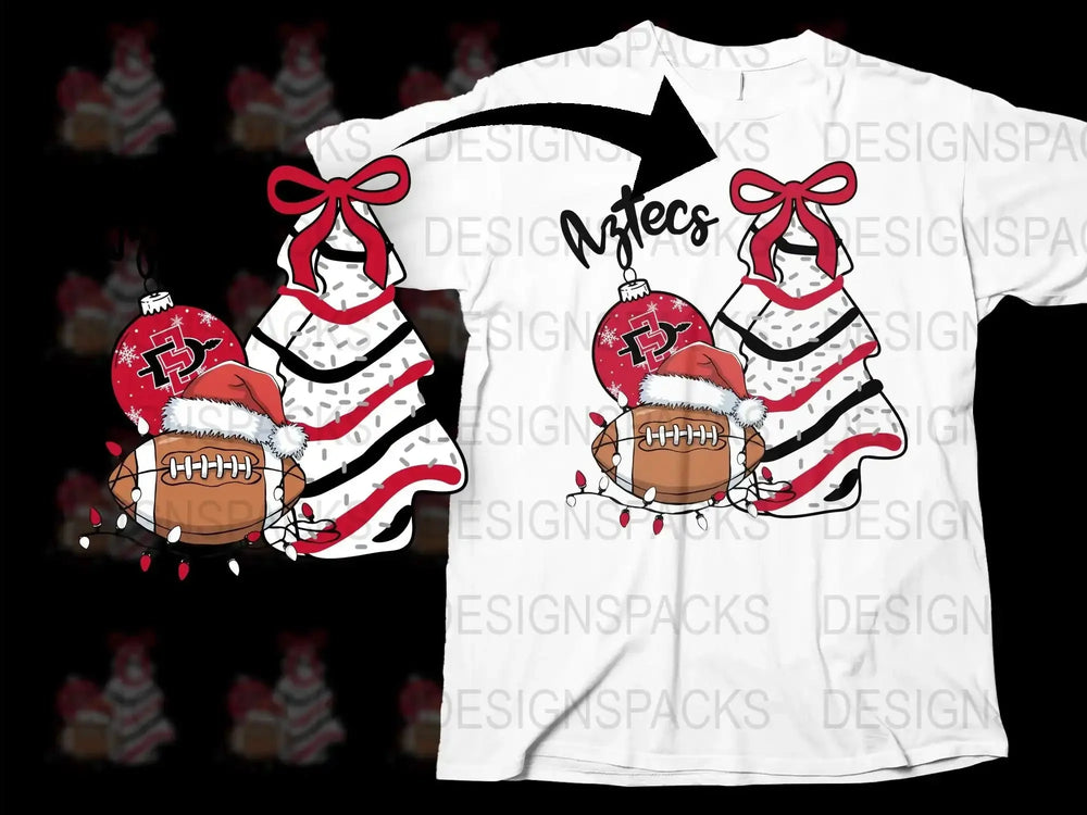 Texas Tech Red Raiders Christmas T-Shirt, Festive Holiday Football Tee with Bow, College Sports Fan Apparel