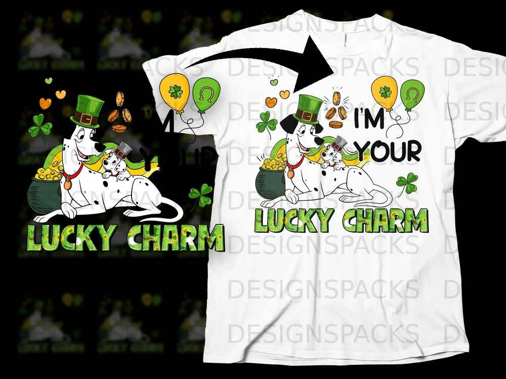 I'm Your Lucky Charm Dalmatian Dog Puppy Green Hat product type