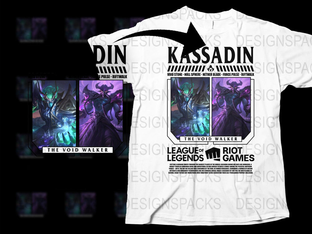 League of Legends Kassadin T-Shirt, The Void Walker Graphic Tee, Gaming Fan Apparel