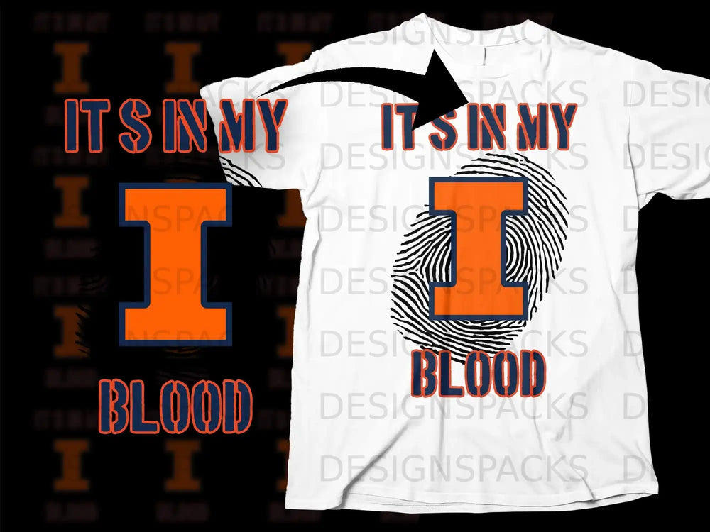 It's In My Blood Fingerprint Design I Product