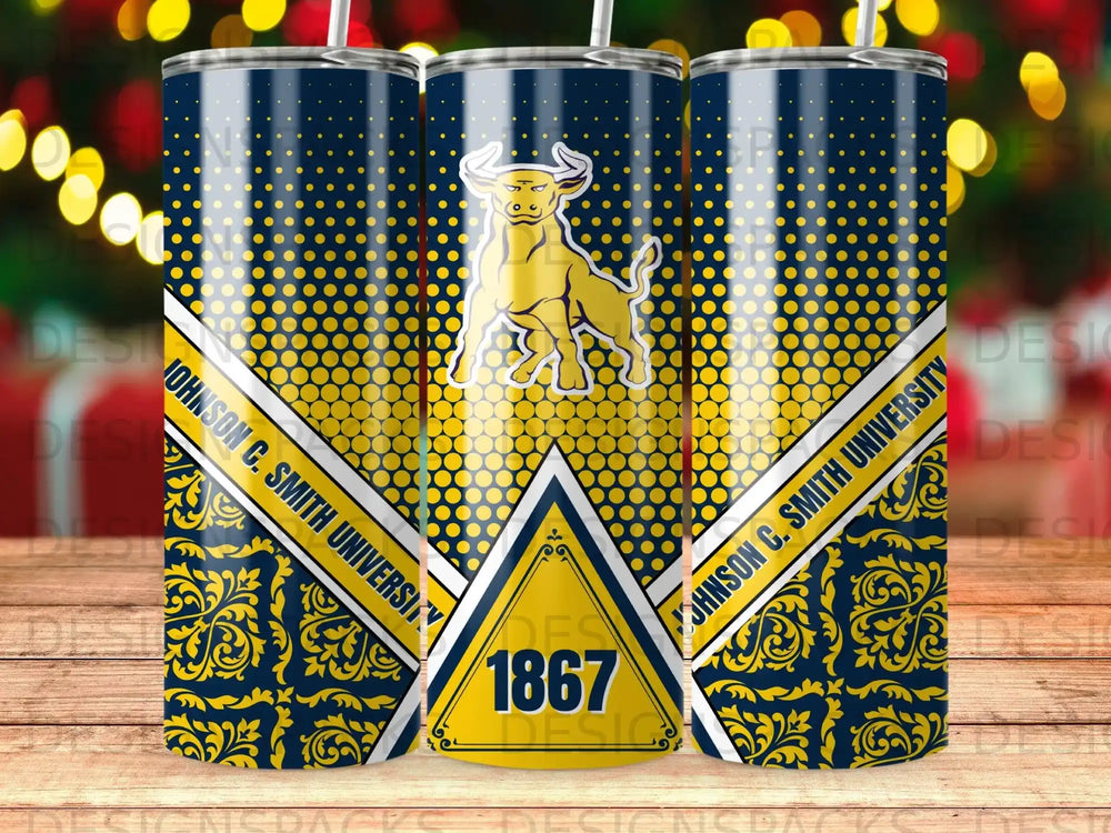 Johnson C Smith University Bull Mascot 1867 Gold Blue product type