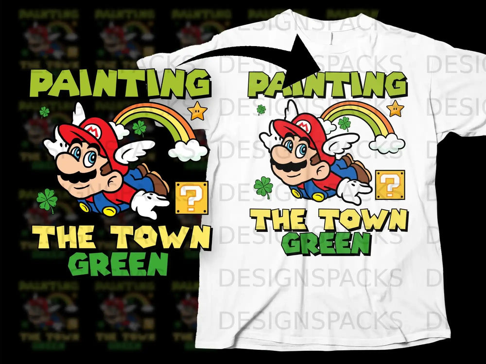 Painting The Town Green Mario Rainbow Clover product type