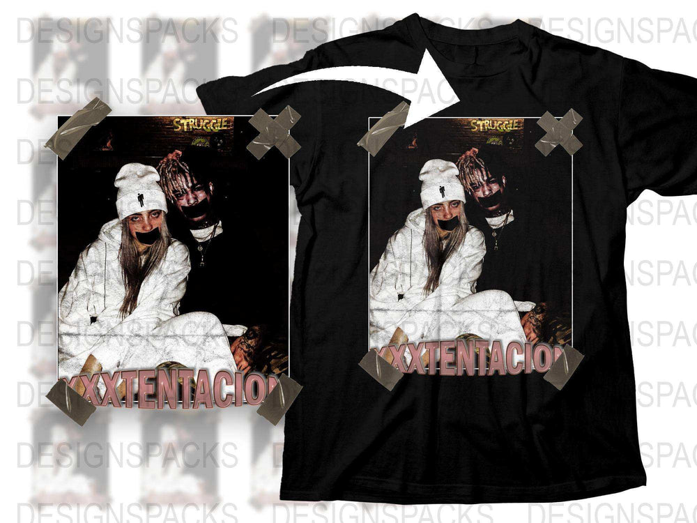 Vintage XXtentacion Graphic T-Shirt, Unisex Hip Hop Artist Tee, Fan Merchandise, Casual Streetwear Style, Black Cotton Shirt