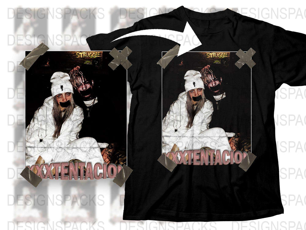 Vintage XXtentacion Graphic T-Shirt, Unisex Hip Hop Artist Tee, Fan Merchandise, Casual Streetwear Style, Black Cotton Shirt