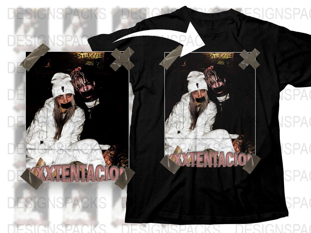 Vintage XXtentacion Graphic T-Shirt, Unisex Hip Hop Artist Tee, Fan Merchandise, Casual Streetwear Style, Black Cotton Shirt