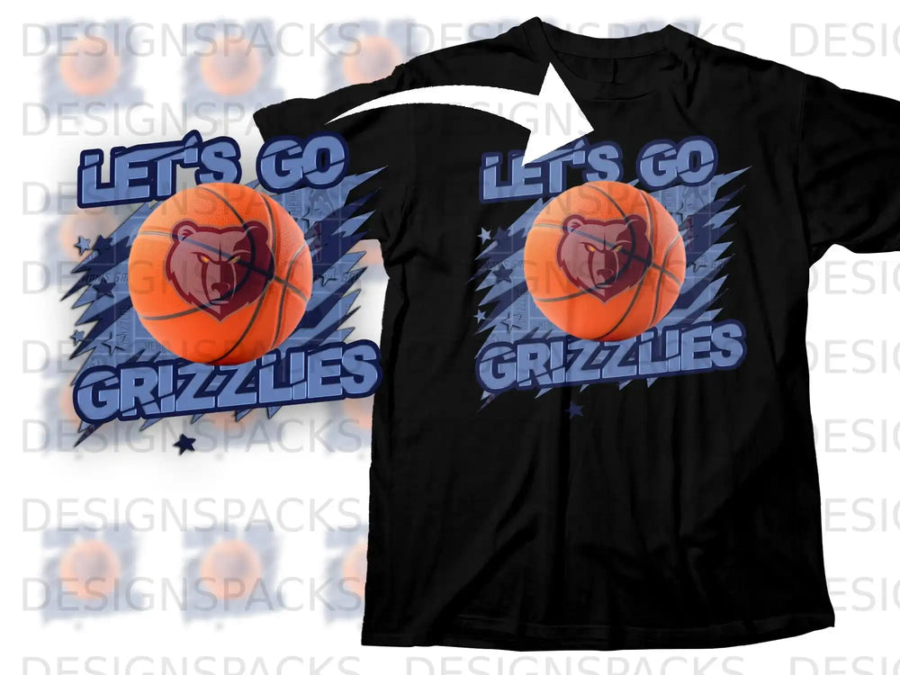 Let's Go Grizzlies Basketball Team Fan T-Shirt