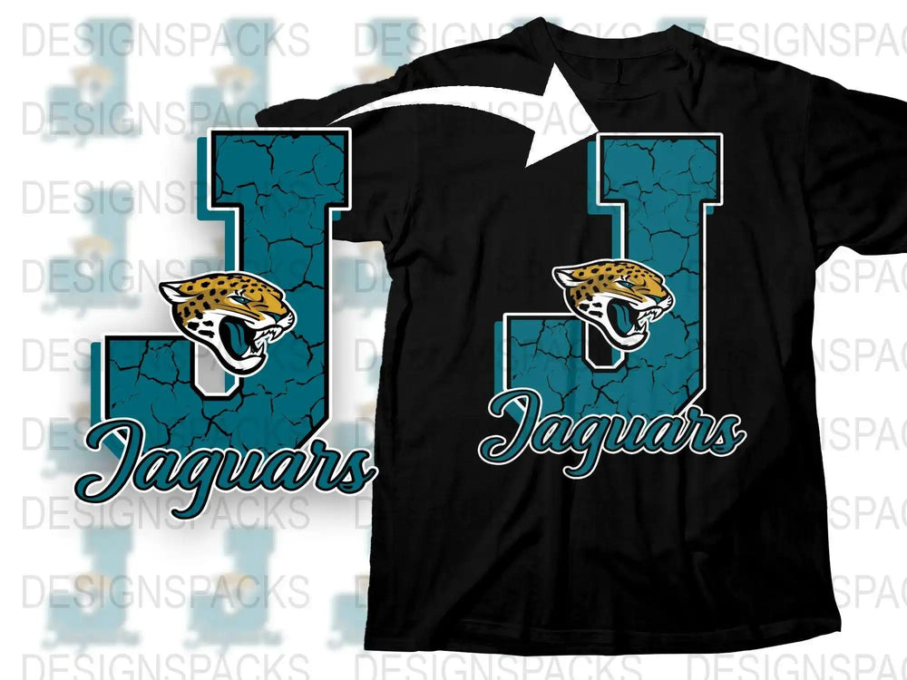 Jacksonville Jaguars Inspired T-Shirt, Teal Cracked Design, Football Fan Apparel, Unisex Graphic Tee