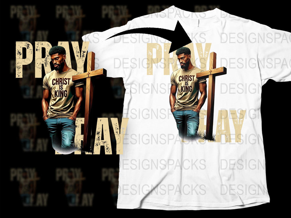 Men's Christian T-Shirt, Christ is King Graphic Tee, Religious Fashion Top, Spiritual Clothing, Faith-Based Apparel, Trendy Design