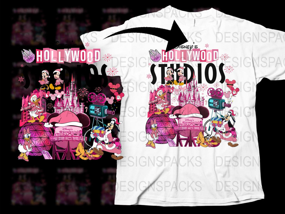 Disney Hollywood Studios Themed T-Shirt, Mickey Minnie Mouse Graphic Tee, Family Vacation Apparel