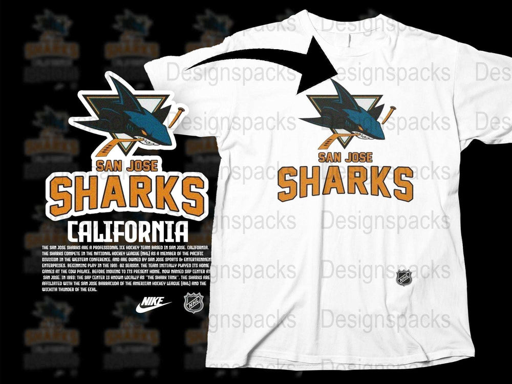 San Jose Sharks T-Shirt, California Hockey Team Graphic Tee, Nike Sports Apparel, Fan Merchandise
