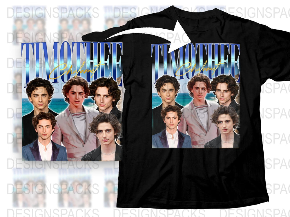 Vintage Timothée Chalamet Graphic T-Shirt, Retro Style, Fan Art, Casual Fashion, Unisex Tee
