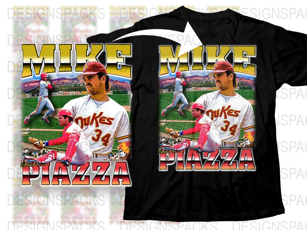 Vintage Mike Piazza T-Shirt, Classic Baseball Graphic Tee, Retro Sports Memorabilia, Collectible Fan Apparel