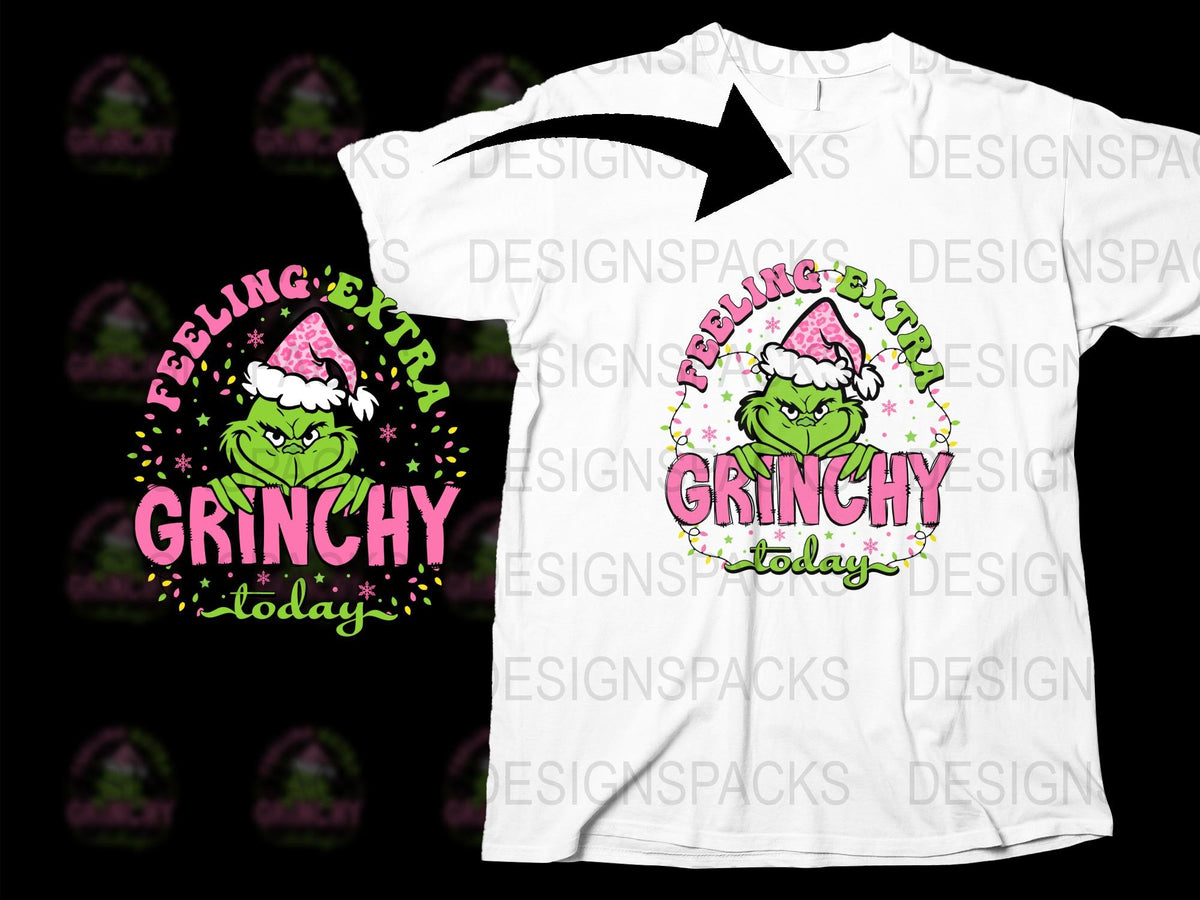Grinchy Today Christmas T-Shirt, Funny Holiday Tee, Festive Grinch Graphic, Men's and Women's Sizes Available
