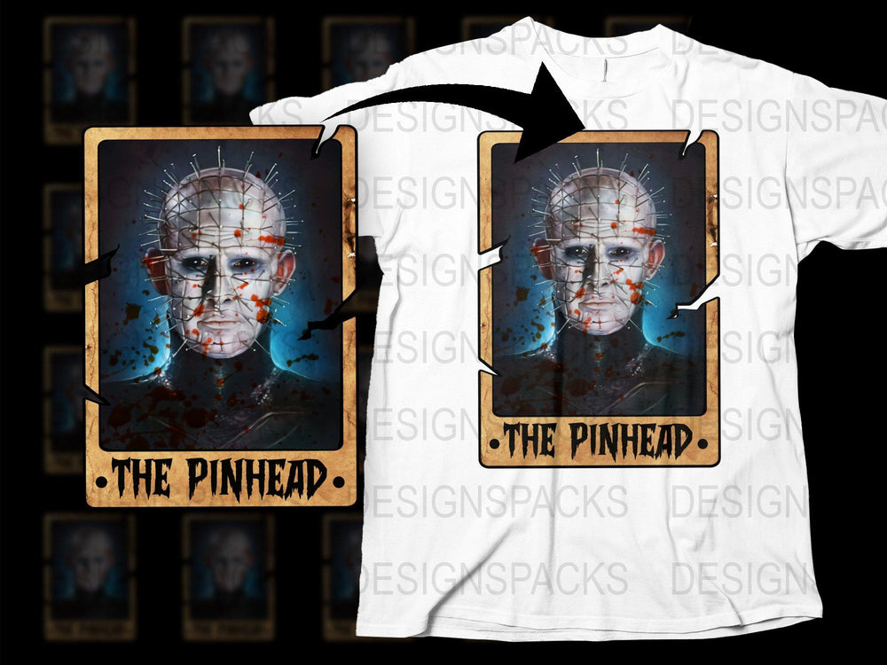 Horror Movie T-Shirt, Pinhead Graphic Tee, Classic Horror Film Shirt, Unique Halloween Apparel, Collectible Fan Merchandise