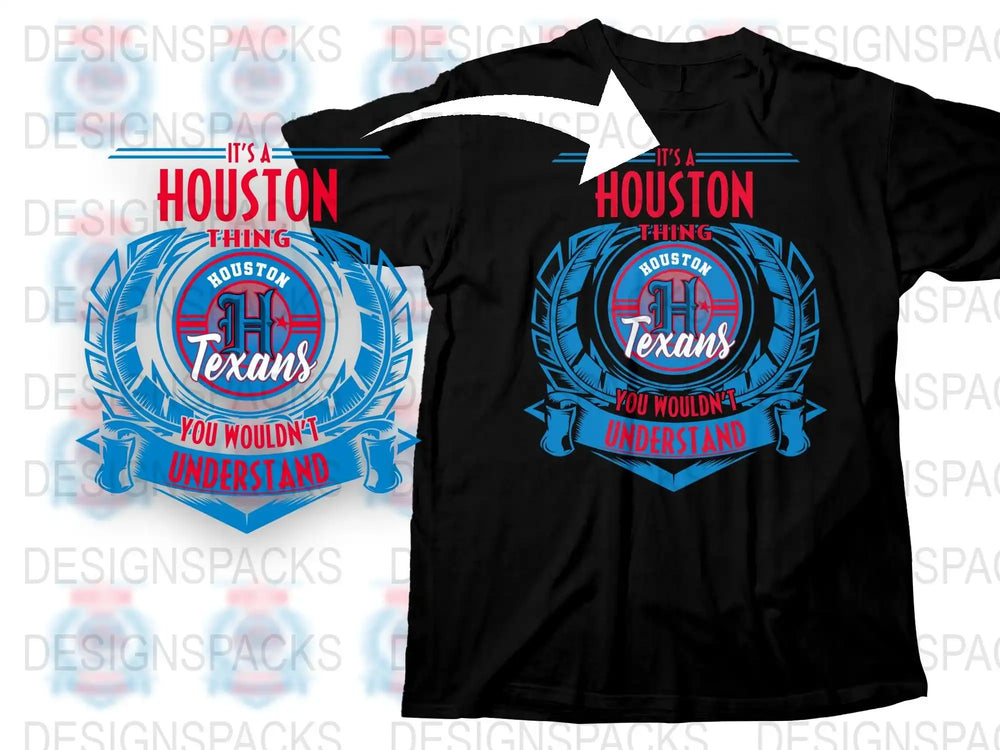 Houston Texans T-Shirt 'It's a Houston Thing' Football Fan Apparel Black Tee