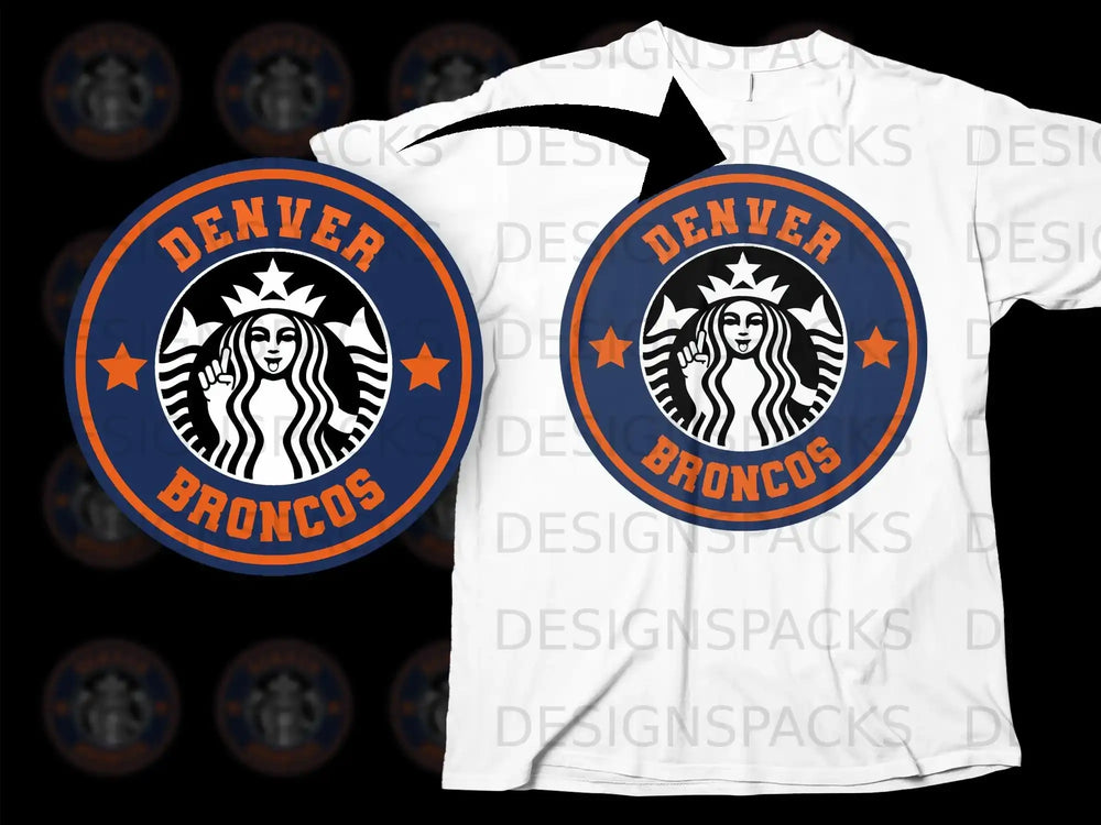Denver Broncos Unique Logo Design T-Shirt