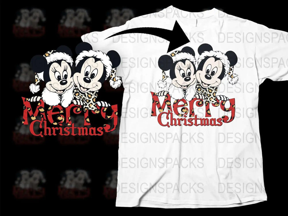 Disney Christmas T-Shirt, Mickey Minnie Holiday Tee, Festive Family Matching Shirts, Xmas Gift Idea