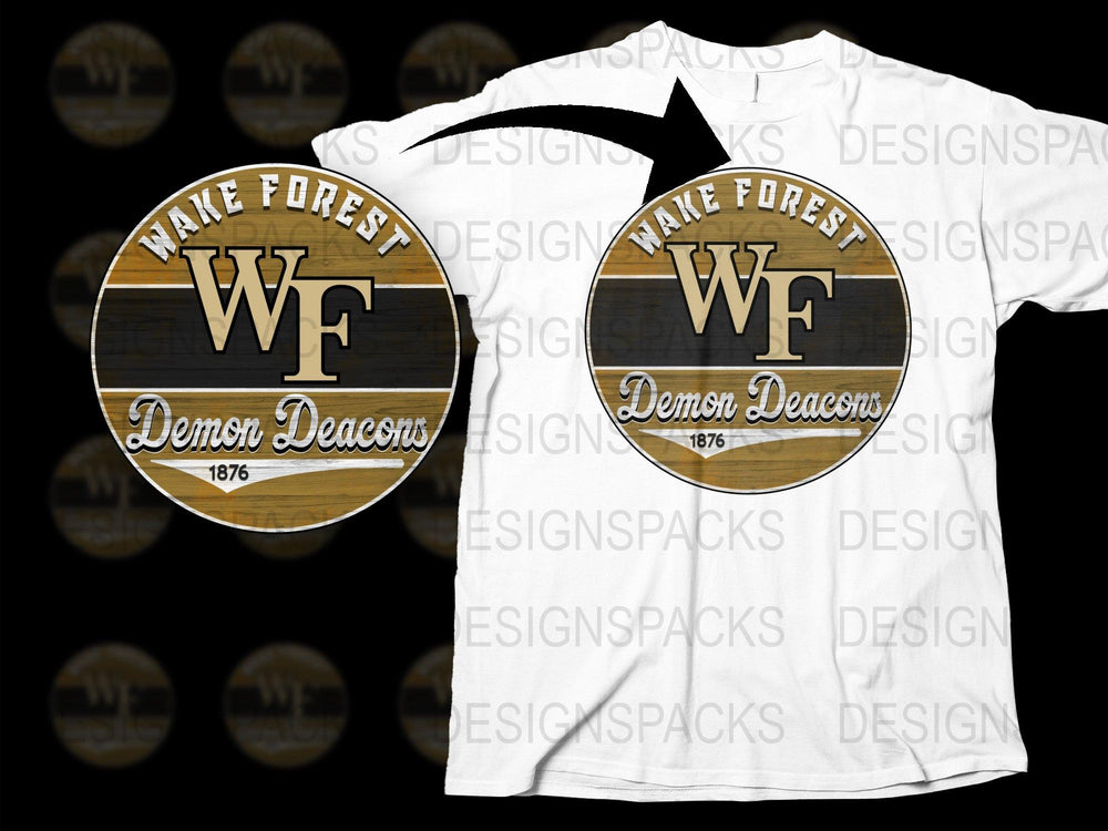 Wake Forest Demon Deacons T-Shirt, Vintage Logo, College Sports Apparel, Fan Gift, Unisex Clothing, Casual Wear, Graphic Tee